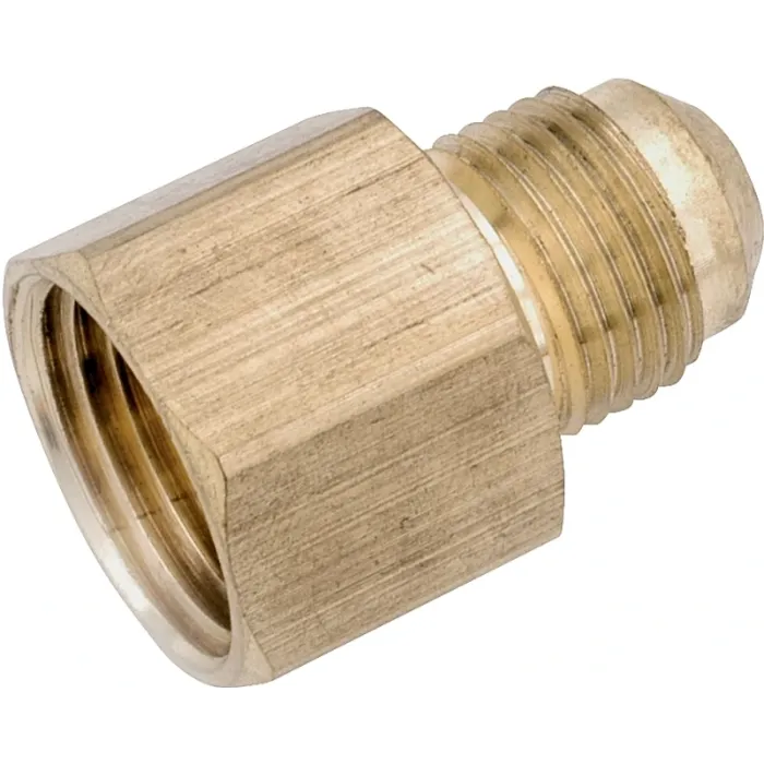 Anderson Metals 754046-0808 Tube Coupling, 1/2 in, Flare x FNPT, Brass