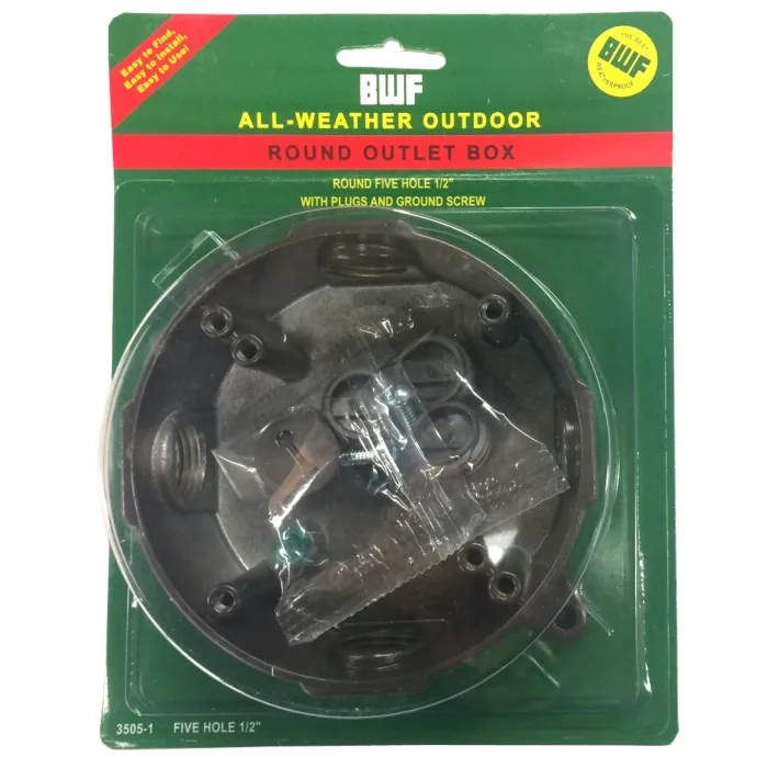 BWF® 4-9/16 in 4-5/8 in 2 in Round Outlet Box