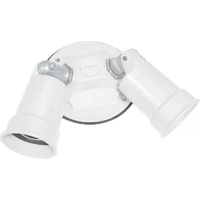 Bell Southwire PAR38 2-Head Round White Weatherproof Lamp Holder