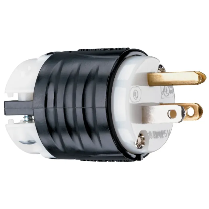 Pass & Seymour 15A, 125V Extra-Hard Use Spec-Grade Plug, White Face
