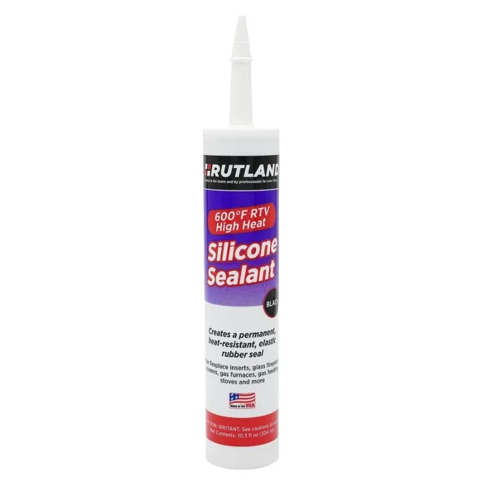 Rutland 76B High-Heat Sealant, Black, 600 deg F, 10.3 oz, Cartridge