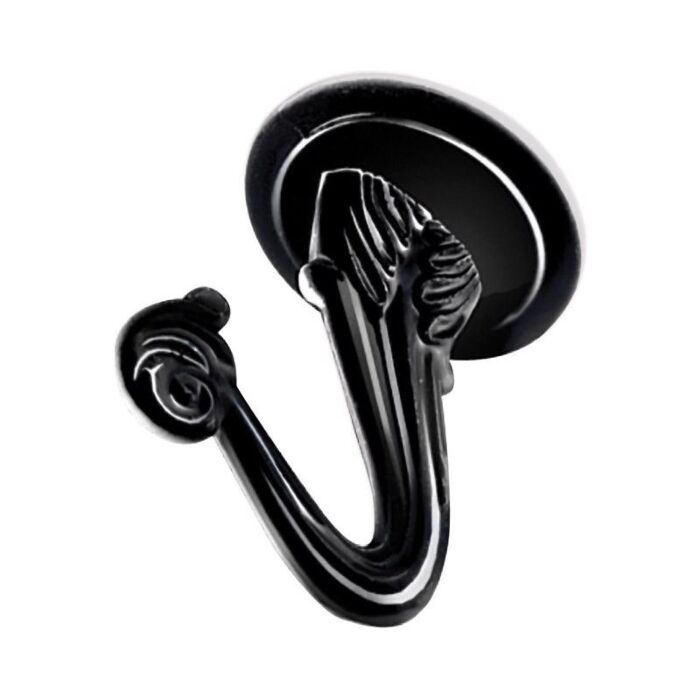 HILLMAN Jumbo Decorative Swag Hook (Black - 2pk)