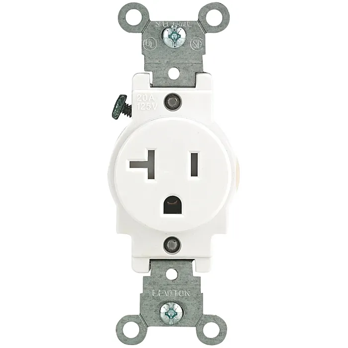 Pass & Seymour SPEC SNGL RECEPT 20A 125V WH