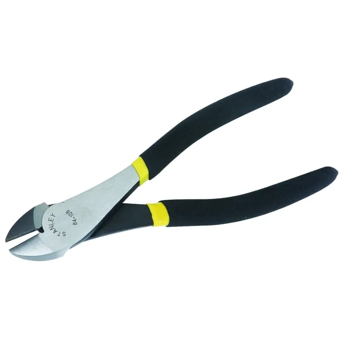 Stanley STANLEY 84-105 Diagonal Cutting Plier, 6-3/16 in OAL, 25 mm Cutting Capacity, Black Handle, Double Dipped Handle