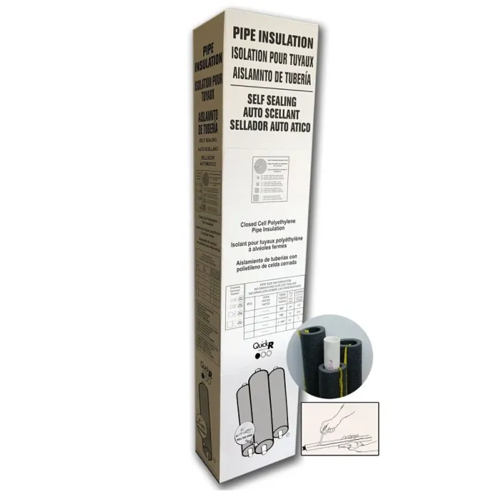 Tundra 53581T Pipe Insulation, 3-5/8 in ID x 4-5/8 in OD Dia, 6 ft L, Polyolefin