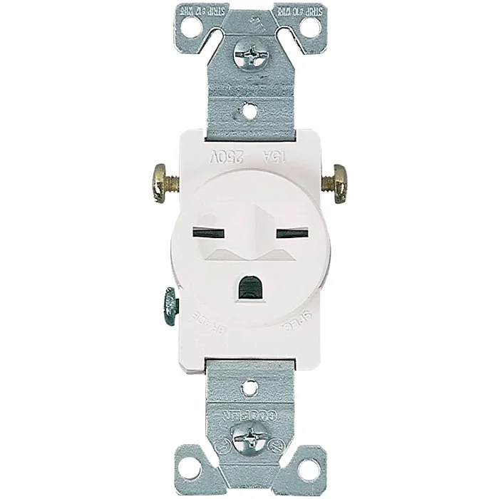 Pass & Seymour 250 V 15 A NEMA 6-15R Heavy-Duty Single Receptacle