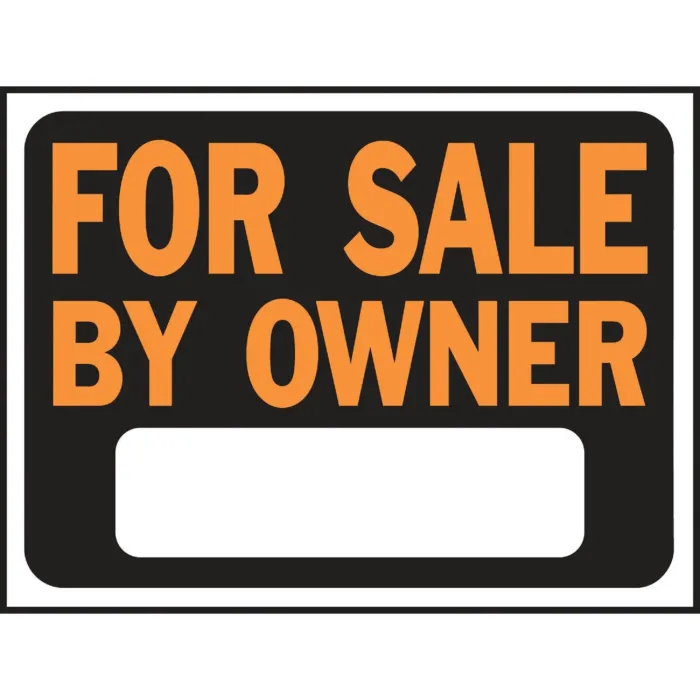 HY-KO Hy-Ko 9x12 Plastic Sign, For Sale By Owner