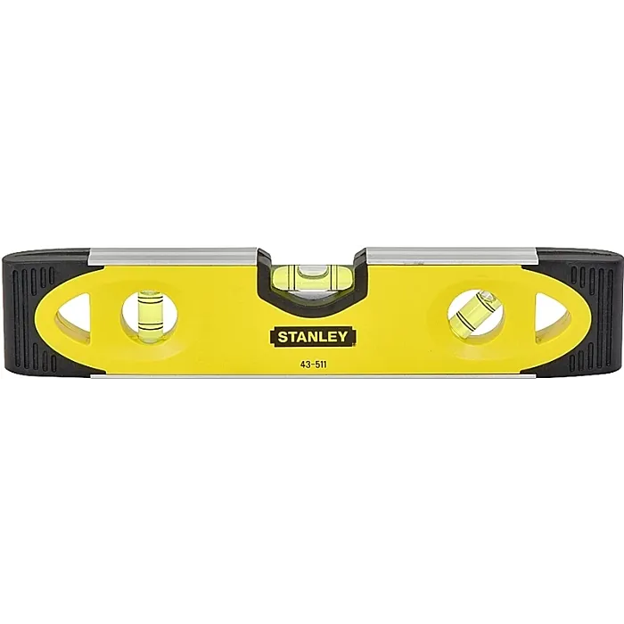Stanley STANLEY 43-511 Torpedo Level, 9 in L, 3-Vial, 2-Hang Hole, Magnetic, Aluminum