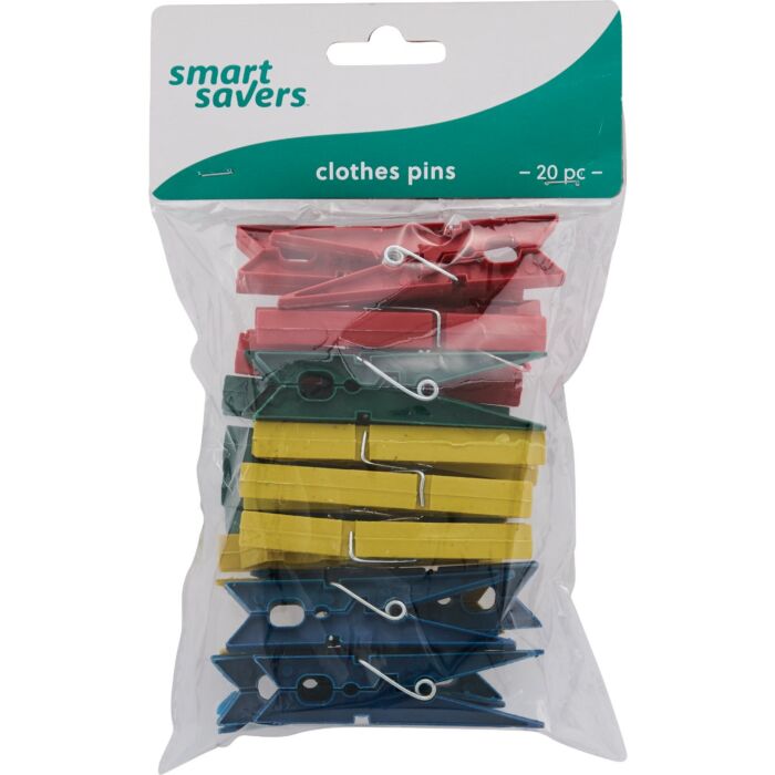 Smart Savers Spring Poly Clothespins (20pk)