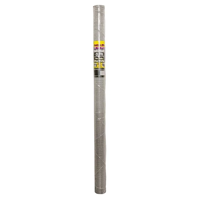 Jackson Wire 11 05 17 13 Hardware Cloth, 10 ft L, 48 in W, 23 Gauge, 1/4 x 1/4 in Mesh, Galvanized