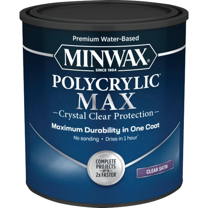 Minwax Polycrylic Max Interior Stain (Satin - Clear) 1 qt.