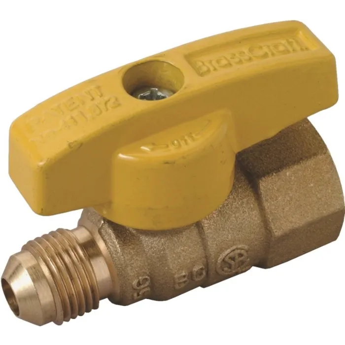 BrassCraft Brass Gas Ball Valve - 3/8 in. Flared x 1/2 in. FIP