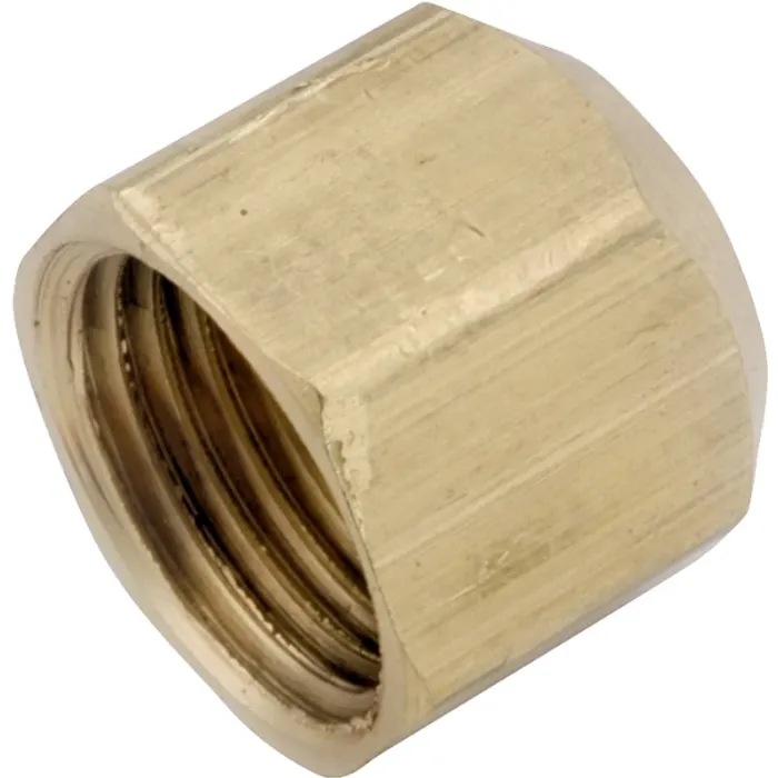 Anderson Metals 754040-10 Tube Cap, 5/8 in, Flare, Brass
