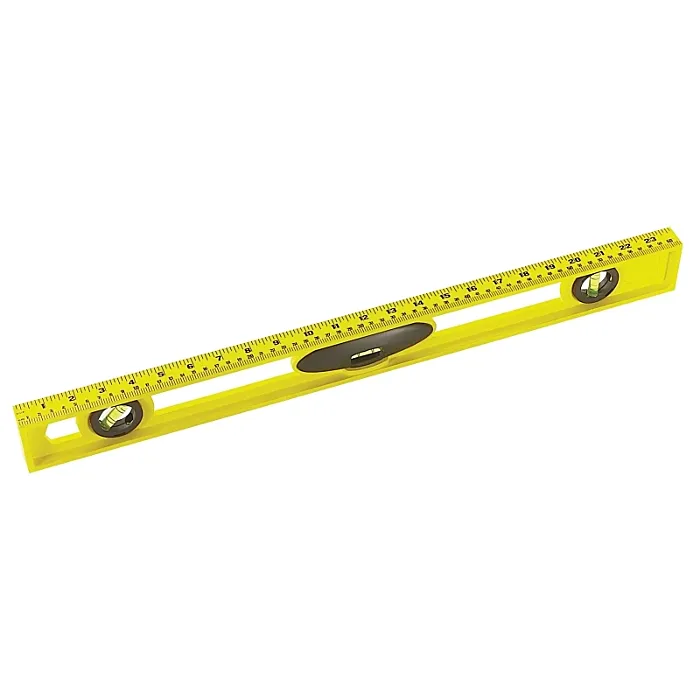 Stanley STANLEY 42-468 I-Beam Level, 24 in L, 3-Vial, 2-Hang Hole, Non-Magnetic, ABS, Yellow