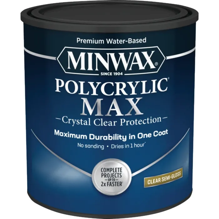 Minwax Polycrylic Max Interior Stain (Semi-Gloss - Clear) 1 qt.
