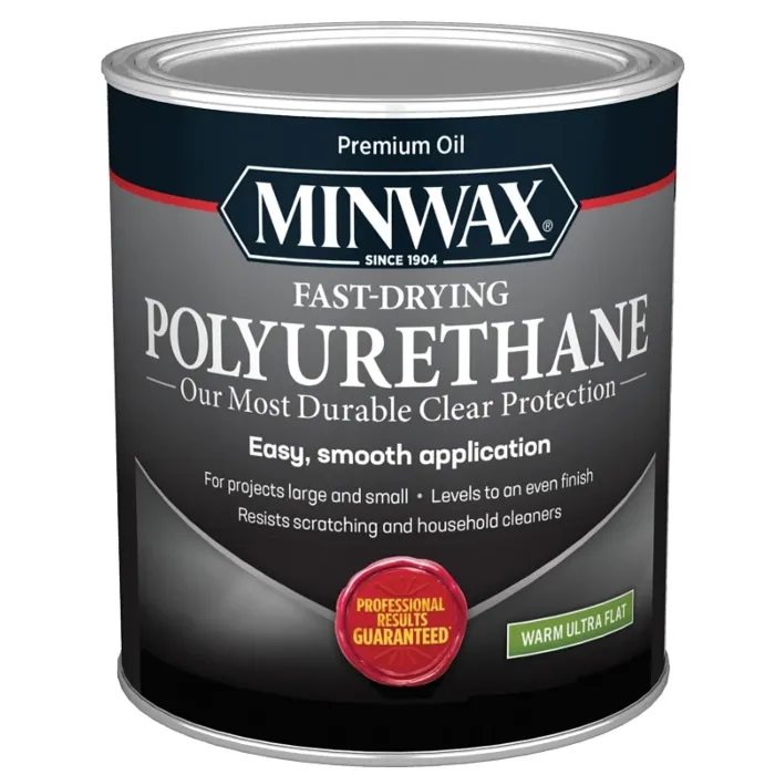 Minwax Fast-Drying Oil-Based Interior Polyurethane (Flat - Clear) 1 qt.