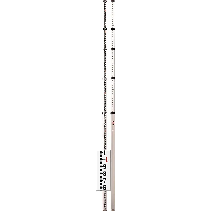Bosch 06-816C Telescoping Leveling Rod Rectangular, Feet/Inches/8ths Graduation, Aluminum
