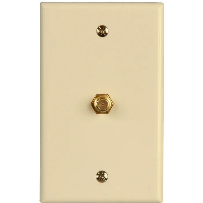 Zenith VW1001WJ1A Wallplate, 4-1/2 in L, 2-3/4 in W, Almond