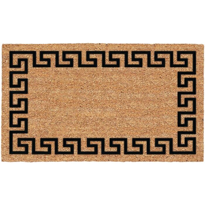 Americo Home Greek Key Coir/Vinyl Door Mat (Brown) 18 in. x 30 in.