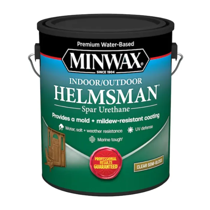 Minwax Water-Based Interior/Exterior Spar Urethane (Semi-Gloss - Clear) 1 gal