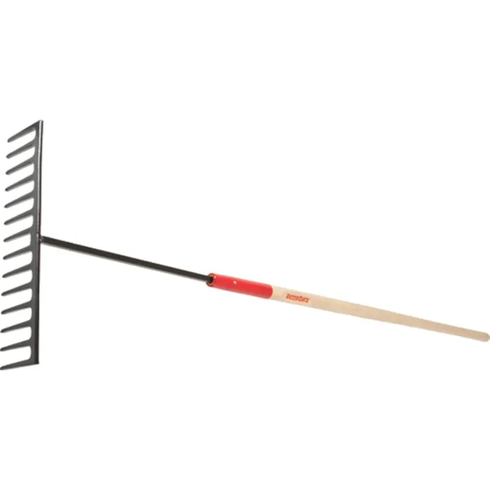 Razor-Back 63125 Asphalt Rake, 78 in OAL, 14-Tine, Steel Tine, Ash Wood Handle, Straight Handle