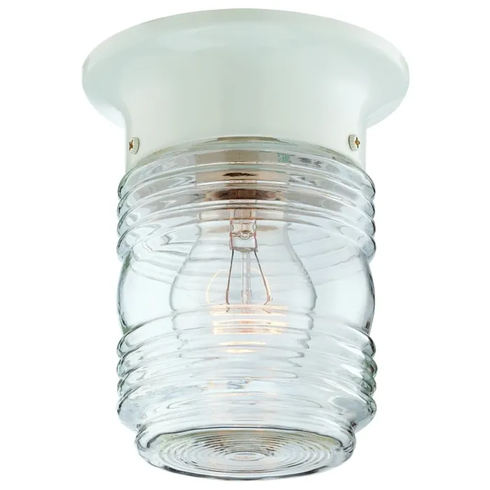 Boston Harbor HV-66919-WH-3L Porch Light, 120 V, 60 W, Steel Fixture, White Fixture