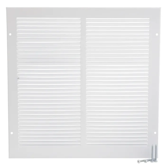 Imperial 12-inx 12-in Return Air Sidewall Grille, Steel, White