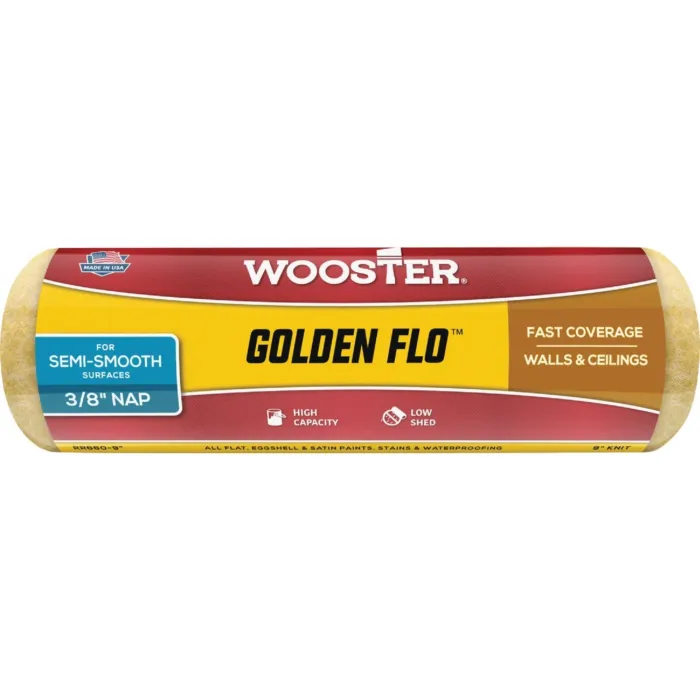 WOOSTER Golden Flo Knit Fabric Roller Cover - 18 in. x 1/2 in. Nap