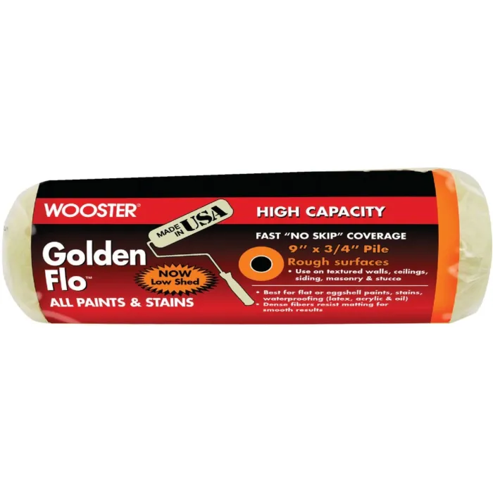 WOOSTER Golden Flo 9 in. x 3/4 in. Nap Knit Fabric Roller Cover