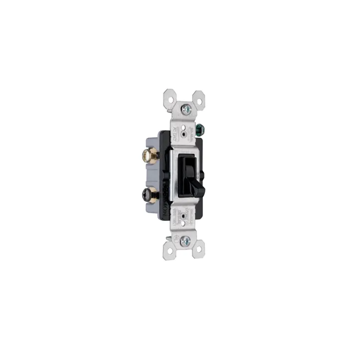 Pass & Seymour TradeMaster Grounding Toggle Switch, Black 663BKG