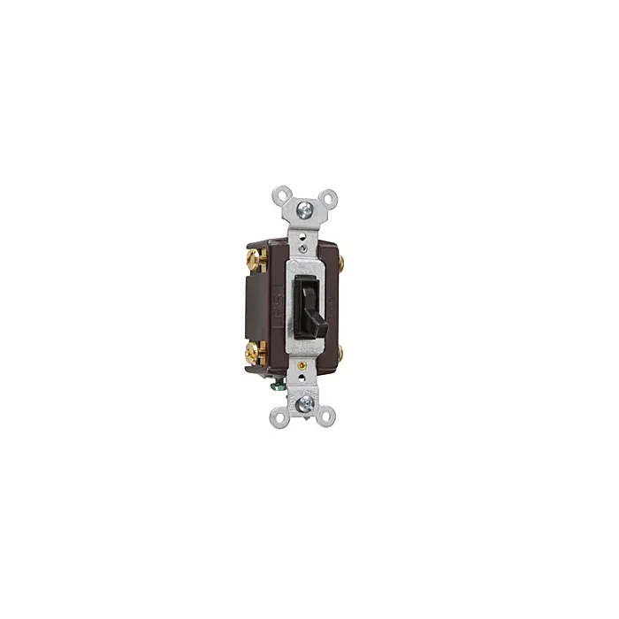 Pass & Seymour Trademaster® Grounding Toggle Switch, Black
