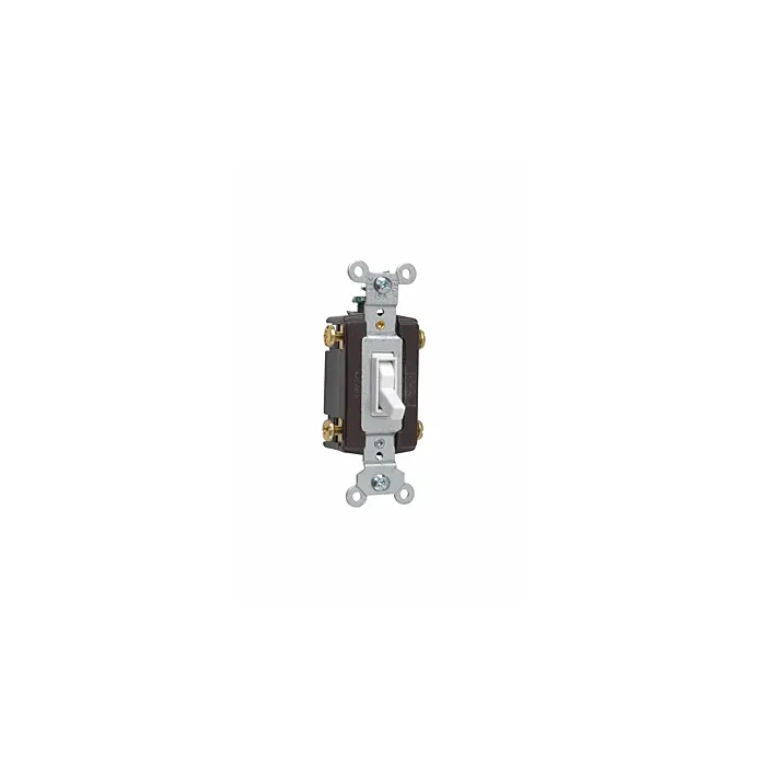 Pass & Seymour Trademaster® Grounding Toggle Switch, White