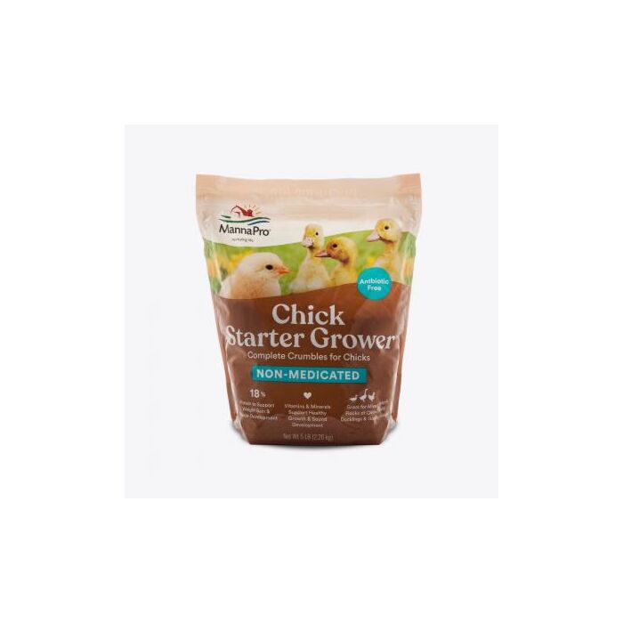 Manna Pro 5 lb Size Chick Starter Grower Non-Medicated Crumble