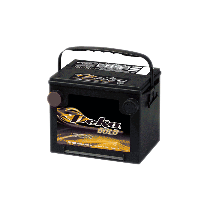 Deka 12 V Tapered Post 650 Flooded Automotive Battery