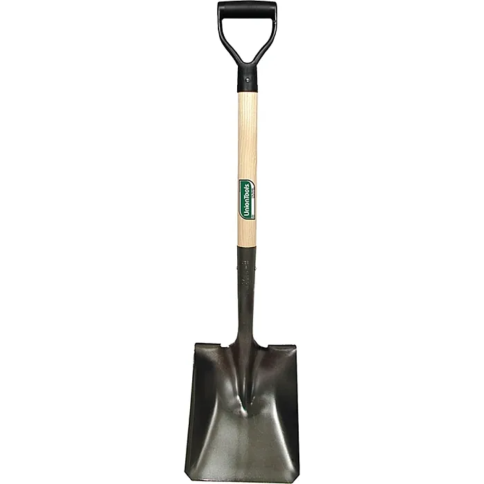 UnionTools 42106 Transfer Shovel, 9-1/4 in W Blade, Carbon Steel Blade, Hardwood Handle, D-Shaped Handle, 28 in L Handle