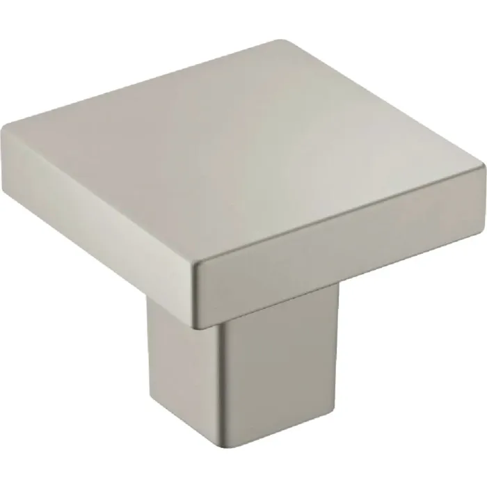 Amerock Monument Square Cabinet Knob (Satin Nickel - 6pk) 1-3/16 in.