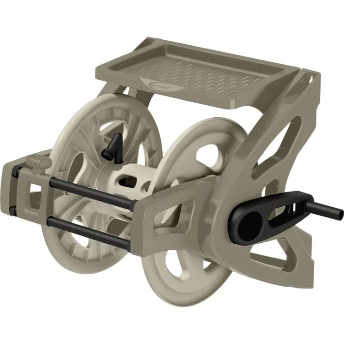 Suncast Slide Trak Taupe Resin Hosemobile Hose Reel - 175 ft Capacity