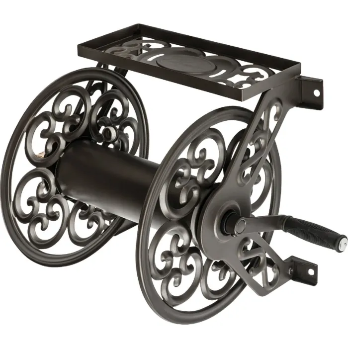 Liberty Garden Bronze Steel Hose Reel - 125 ft Capacity