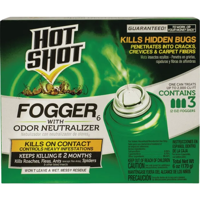 Hot Shot 2 Oz. Indoor Insect Fogger with Odor Neutralizer (3-Pack)