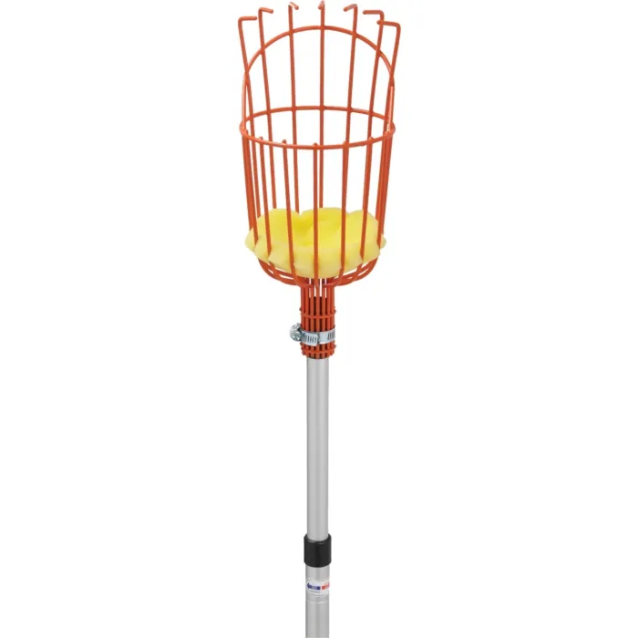Best Garden Basket w/ Long Handle Enameled Steel Aluminum Fruit Picker