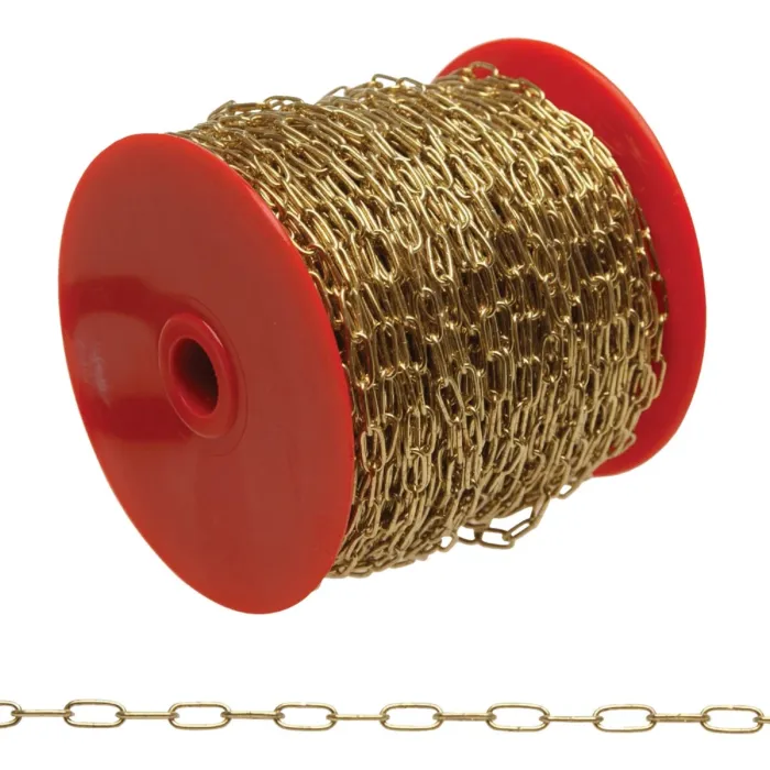 Campbell #7 82 Ft. Brass-Plated Metal Craft Chain