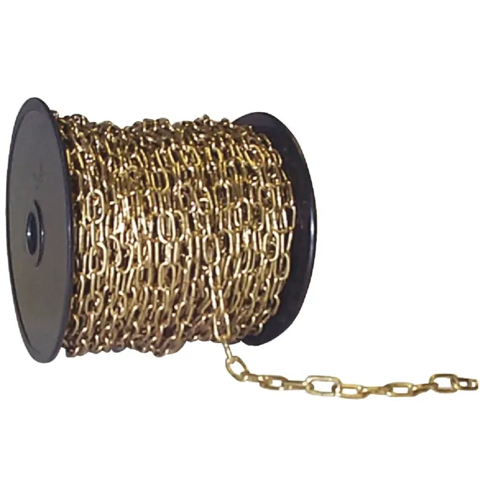 Campbell #19 82 Ft. Brass-Plated Low-Carbon Steel Craft Chain
