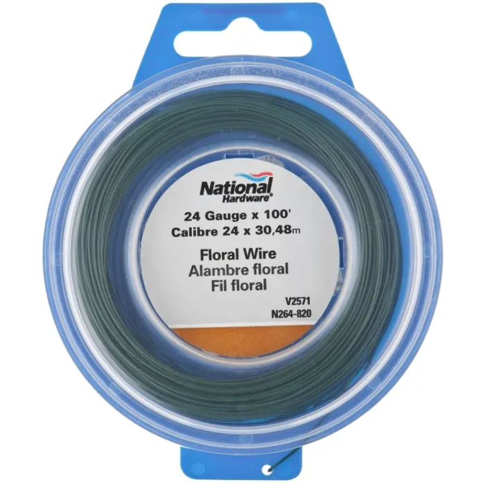 National Hardware V2571 Series N264-820 Wire, 0.023 in Dia, 100 ft L, 24 Gauge, 10 lb Working Load, Steel