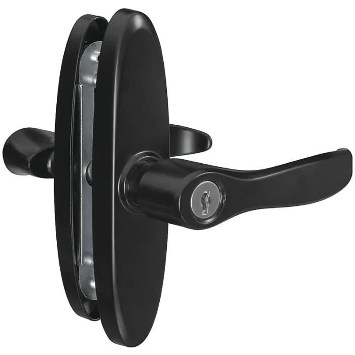 National Hardware V1332 Series N349-381 Door Lever, Zinc, Black