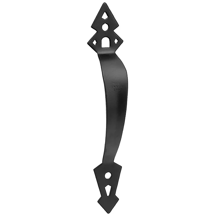 National Hardware V10 Series N109-022 Decorative Gate Pull, Stainless Steel, Black, Matte, 1-Piece