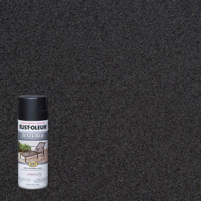 Rust-Oleum Stops Rust Spray Paint (Textured - Black) 12 oz