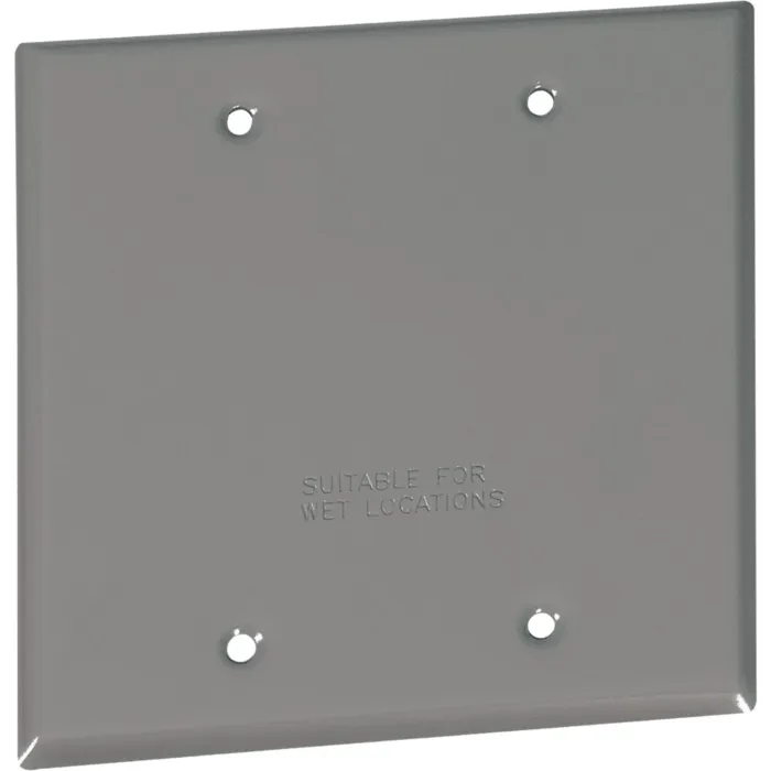 Bell Southwire Double Gang Gray Weatherproof Blank Cover