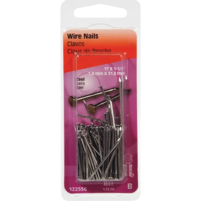HILLMAN Hillman Anchor Wire 1-1/4 In. 17 ga Bright Wire Nails (1.75 Oz.)