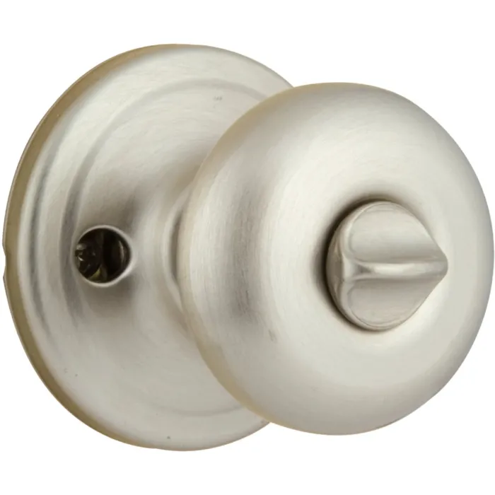 Kwikset Signature Series Satin Nickel Bed & Bath Door Knob