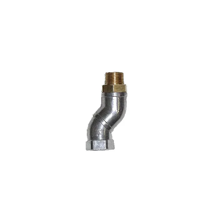 Harco 3/4 in x 3/4 in in Brass with Chrome Sand Cast Aluminum Dual Plane Swivel Fuel Hose